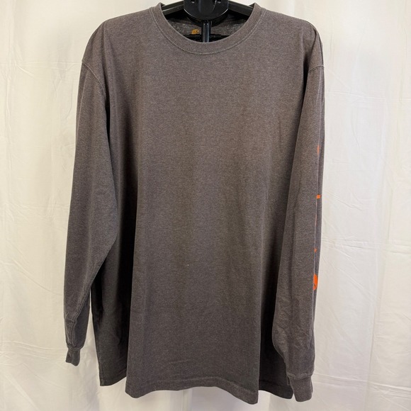 Carhartt Other - Carhartt Mens 2XL Tall Long Sleeve Gray Original Fit Logo Graphic T-Shirt